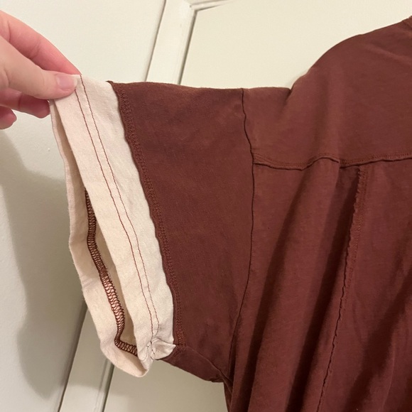 Aerie Burgundy Short Sleeve Tee - Picture 3 of 5